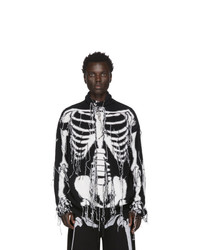 Loewe Black And White William De Morgan Skeleton Turtleneck