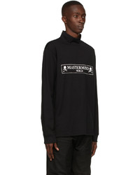 Mastermind World Black Hi Neck Boxed Logo Long Sleeve T Shirt