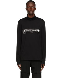 Mastermind World Black Turtleneck Boxed Logo Long Sleeve T Shirt