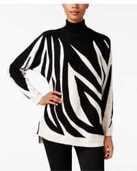 Charter Club Cashmere Zebra Print Turtleneck Sweater Only At Macys