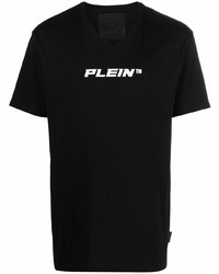 Philipp Plein V Neck Logo Print T Shirt