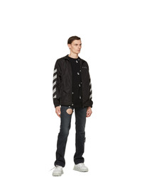 Off-White Black And Grey Diag Track Jacket