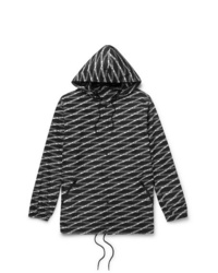 Balenciaga Oversized Logo Print Shell Hooded Jacket