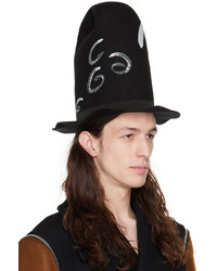 Comme Des Garcons Homme Plus Black Printed Structured Hat