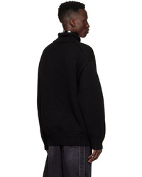 We11done Black Wool Sweater