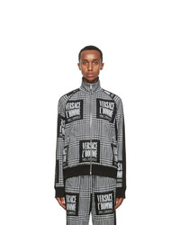 Versace Black And White Address Plate Track Jacket