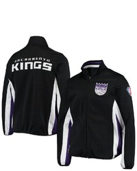 G-III SPORTS BY CARL BANKS Black Sacrato Kings 75th Anniversary Power Forward Space Dye Full Zip Track Jacket At Nordstrom
