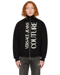 VERSACE JEANS COUTURE Black Zip Up Sweater