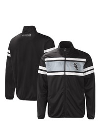 G-III SPORTS BY CARL BANKS Blacksilver Chicago White Sox Power Pitcher Full Zip Track Jacket At Nordstrom