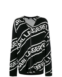 Karl Lagerfeld Zipped Logo Cardigan