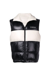 Black and White Quilted Gilet