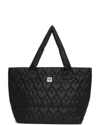 Black and White Quilted Tote Bag