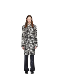 Dries Van Noten Black And White Zebra Coat