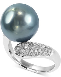 EFFY Tahitian Cultured Pearl Ring In 14k White Gold