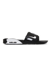 Black and White Rubber Sandals