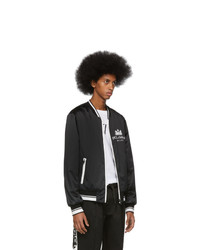 Dolce and Gabbana Black Milano Bomber Jacket