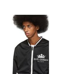 Dolce and Gabbana Black Milano Bomber Jacket