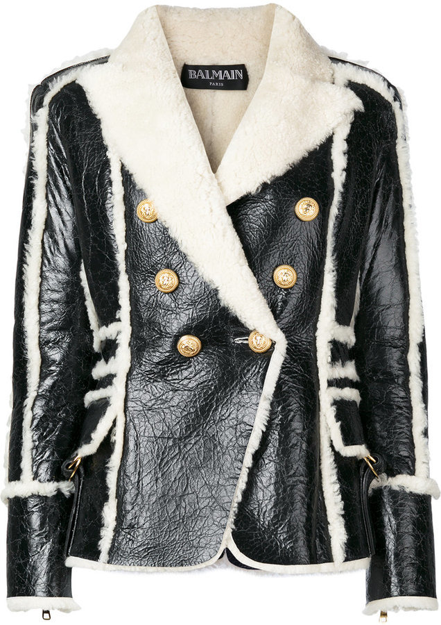 Double Breasted Shearling Jacket, | farfetch.com