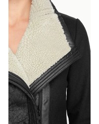 NYDJ Faux Shearling And Faux Leather Moto Jacket