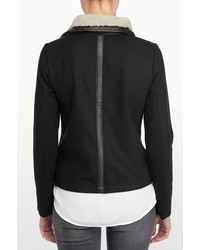 NYDJ Faux Shearling And Faux Leather Moto Jacket