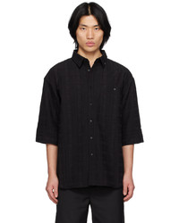 C2h4 Black Corbusian Fold Over Shirt