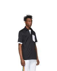 Xander Zhou Black Cutout Pocket Shirt