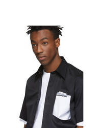 Xander Zhou Black Cutout Pocket Shirt