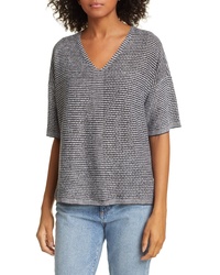 Eileen Fisher Organic Linen Jacquard Sweater
