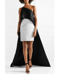 Narciso Rodriguez Asymmetric Cape Effect Silk Charmeuse Dress