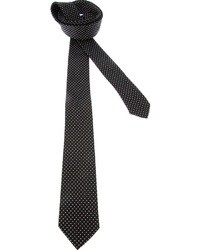 Black and White Silk Tie
