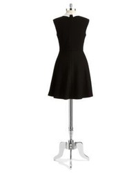 Betsey Johnson Bow Accented Fit And Flare Dress