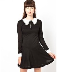 Pop Boutique Swing Dress With Lace Collar And Cuff