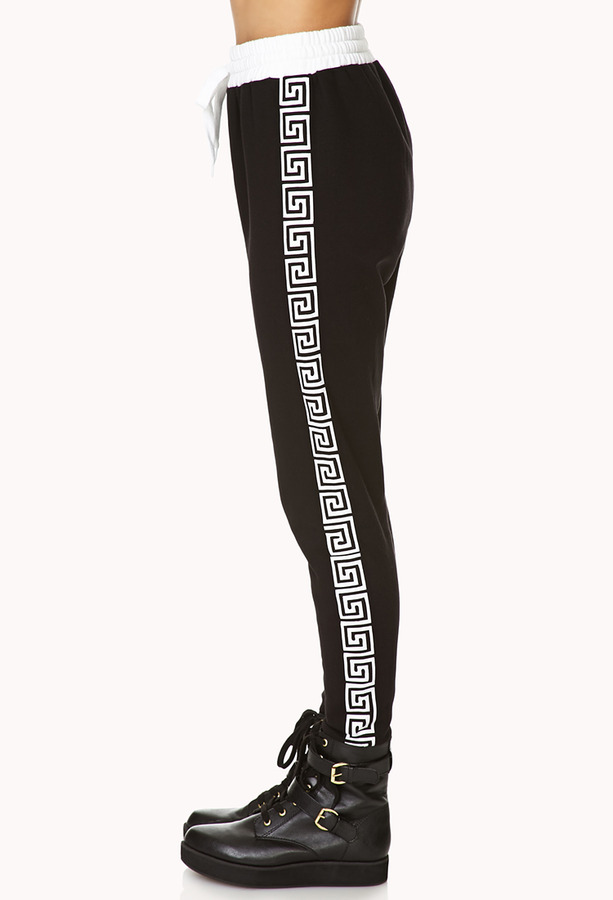 Black and White Skinny Pants: Forever 21 No Grey Area Sweatpants ...