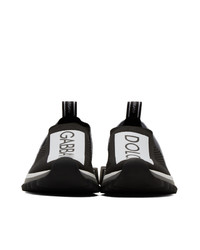 Dolce And Gabbana Black Sorrento Slip On Sneakers