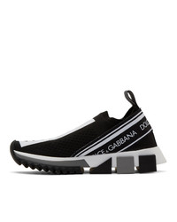 Dolce And Gabbana Black Sorrento Slip On Sneakers