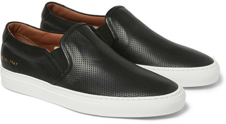 leather slip on sneakers cheap online