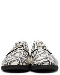 Givenchy Black White Python G Chain Loafers