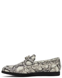 Givenchy Black White Python G Chain Loafers