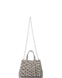 Black and White Snake Leather Tote Bag