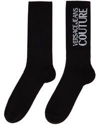 VERSACE JEANS COUTURE Black Cotton Socks