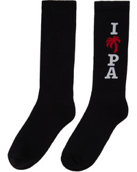 Palm Angels Black I Love Pa Socks