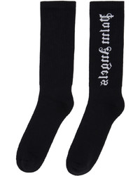 Palm Angels Black Jacquard Socks
