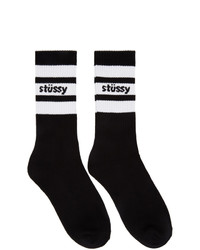 Stussy Black Sport Crew Socks