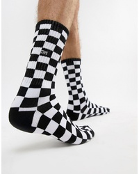Vans Checkerboard 1 Pack Socks In Black Vn0a3h3ohu01