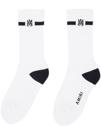 Amiri White Black Ma Embroidery Socks