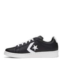 Converse Black And White Leather Pro Ox Sneakers