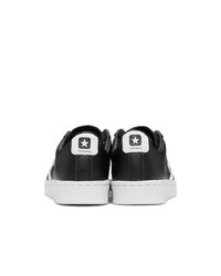 Converse Black And White Leather Pro Ox Sneakers