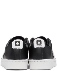 Converse Black White Leather Pro Ox Sneakers