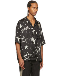 Palm Angels Black Night Sky Bowling Shirt