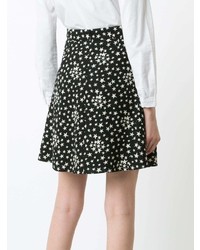 Saint Laurent Star Print Lightly Pleated Skirt